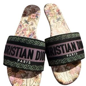 Dior Navy and Purple Slide Sandals